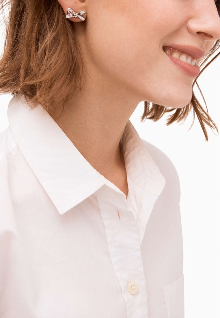 Skinny Mini Bow Studs Silver