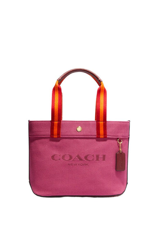 Small Canvas Tote Raspberry Multi