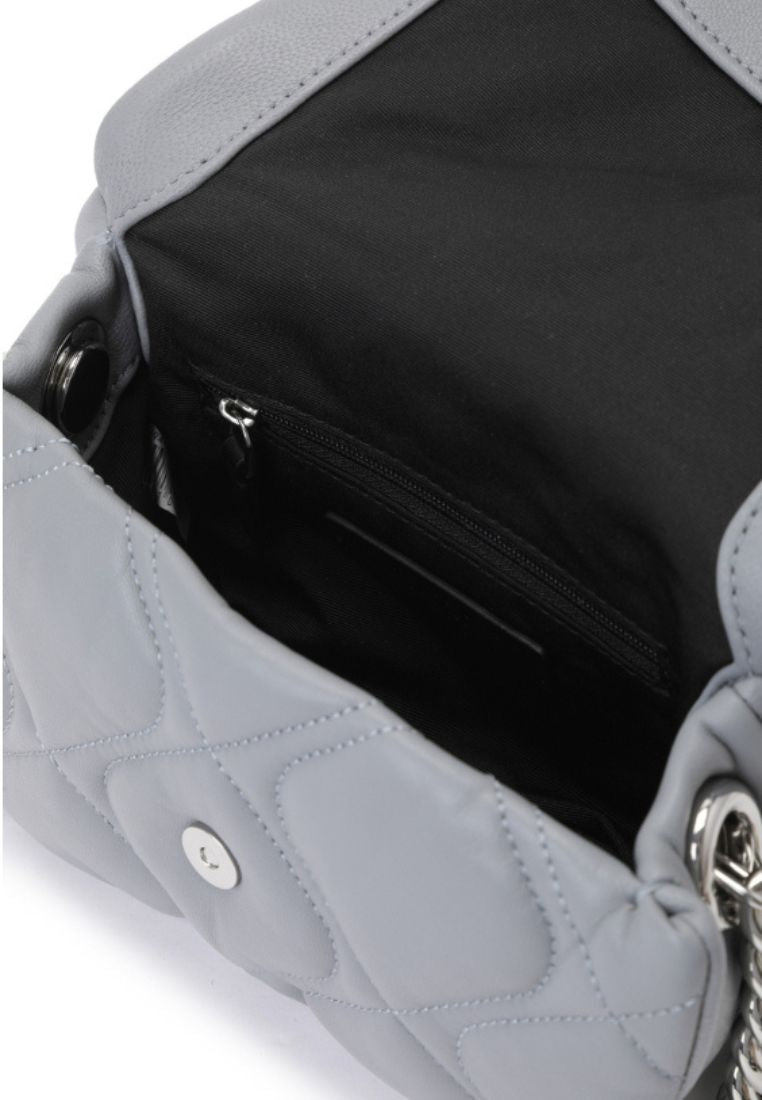 Small Quilted Pillow Bag Rock Grey