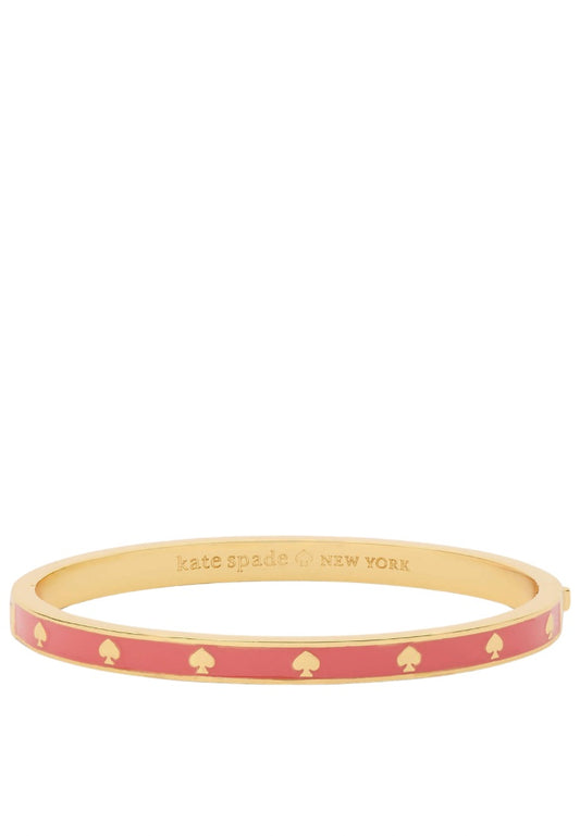 Spot The Spade Enamel Hinged Bangle Coral