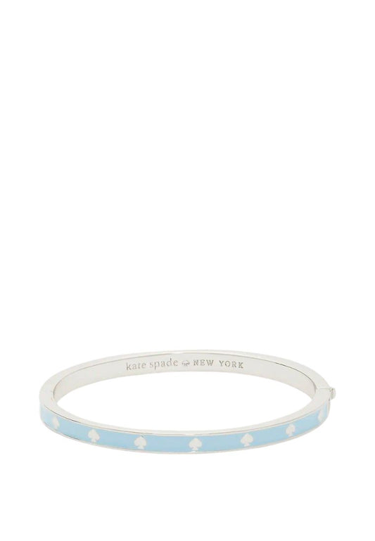 Spot The Spade Hinged Bangle Celeste Blue