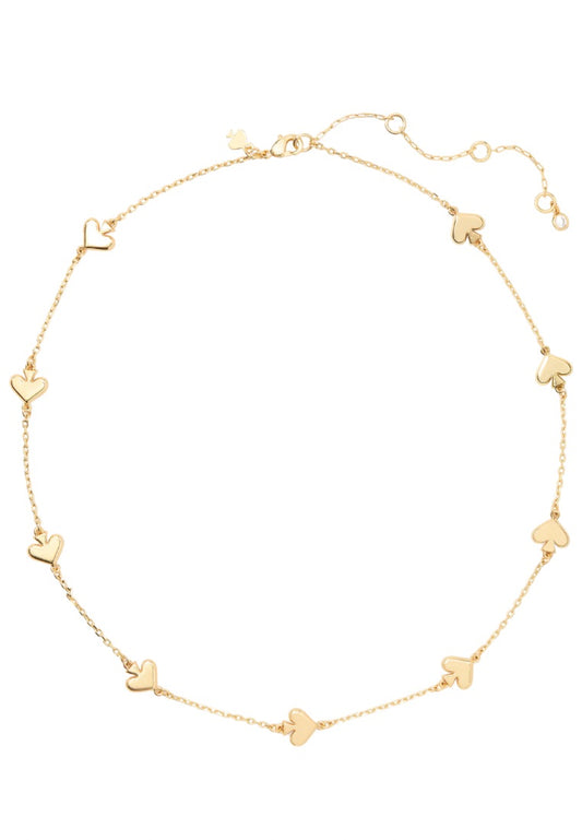 Spot The Spade Metal Scatter Necklace Gold