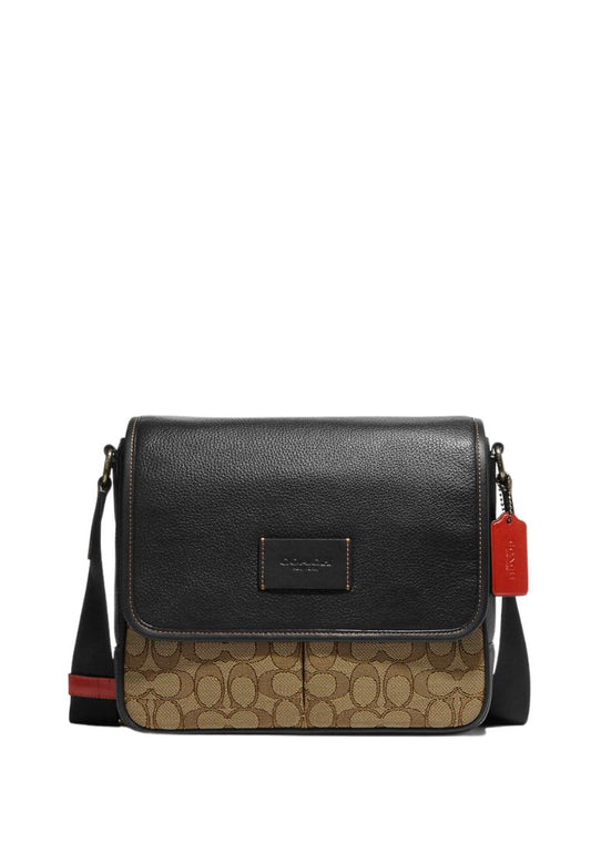 Sprint Map Bag 25 In Signature Jacquard Khaki Black