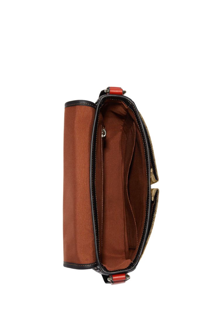 Sprint Map Bag 25 In Signature Jacquard Khaki Black