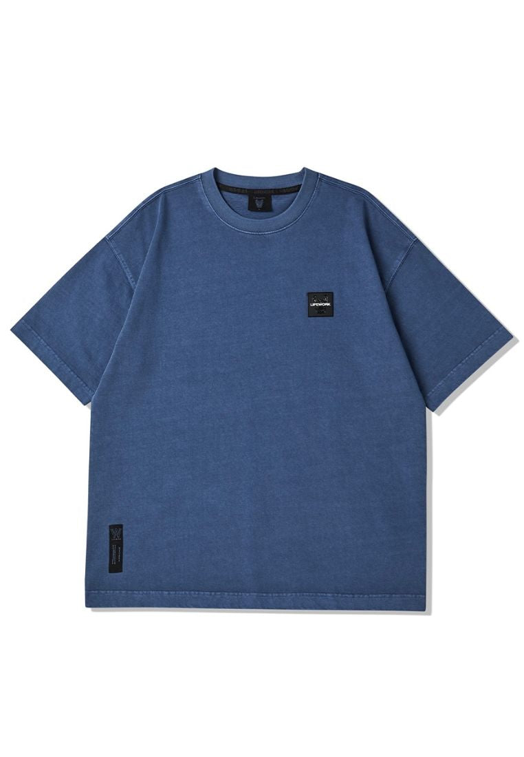 Square Wappen Pigment T-Shirt Dark Blue