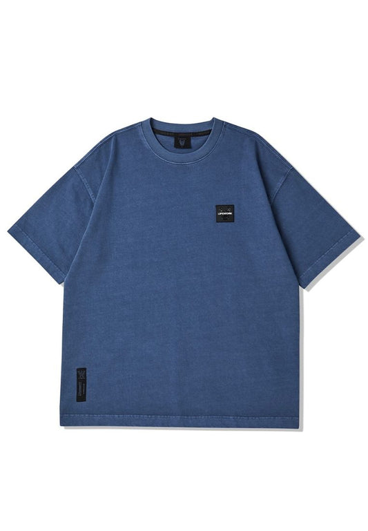 Square Wappen Pigment T-Shirt Dark Blue