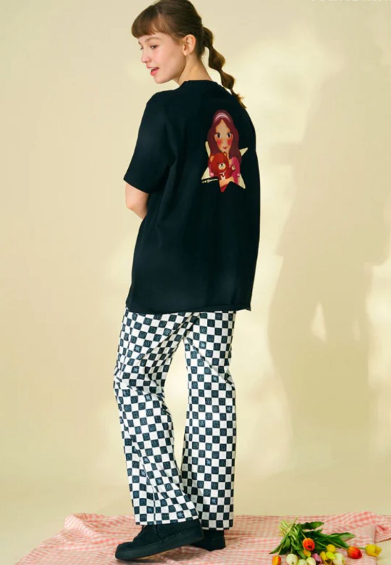 Star Bear T-Shirt F Black Luna