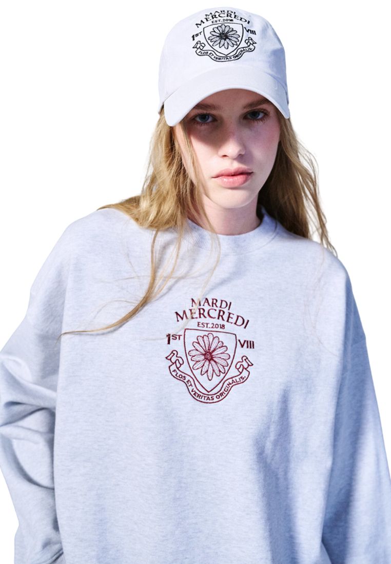Sweatshirt Alumni Small Emblem Needlework Heather Burgundy