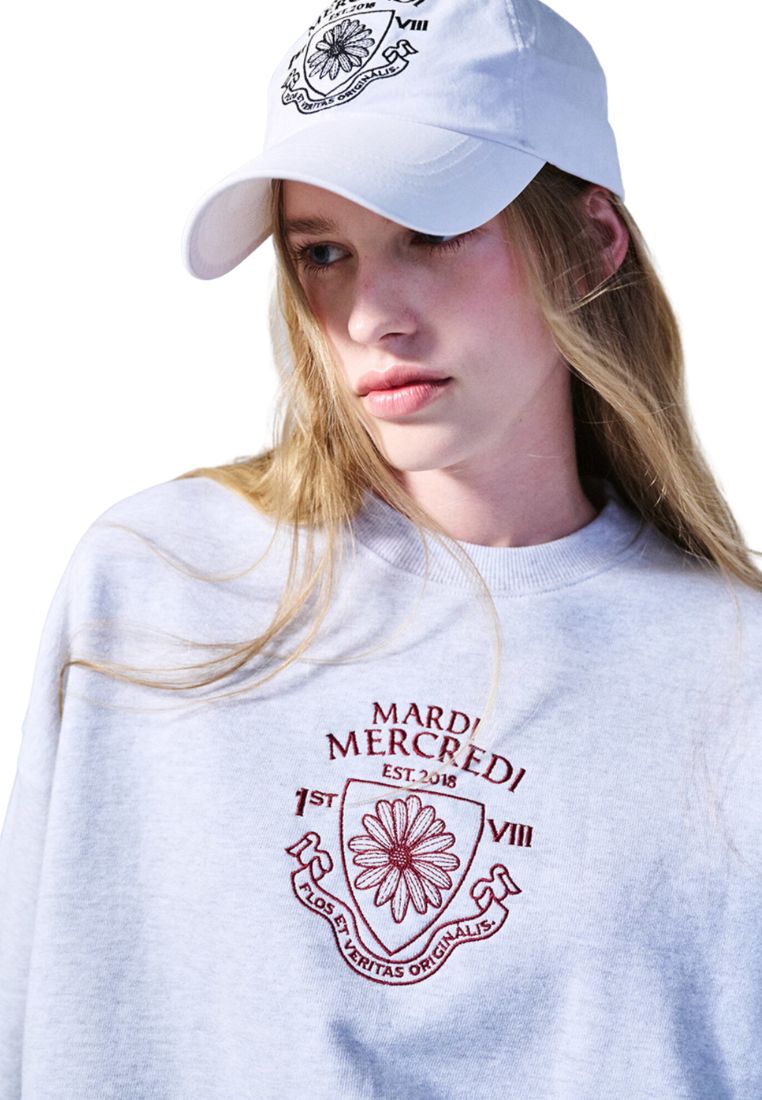 Sweatshirt Alumni Small Emblem Needlework Heather Burgundy