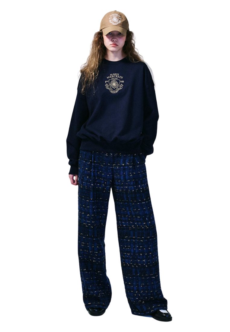 Sweatshirt Alumni Small Emblem Needlework Navy Beige