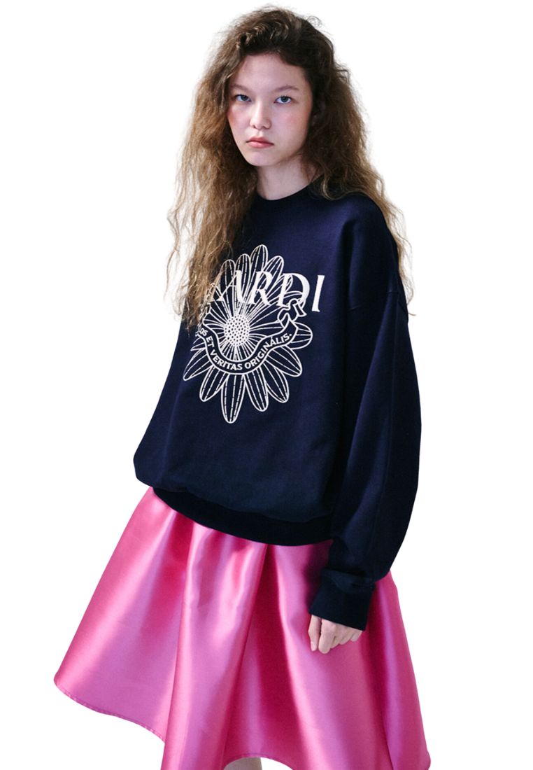 Sweatshirt Flower Mardi Alumni Needlework Navy Cream