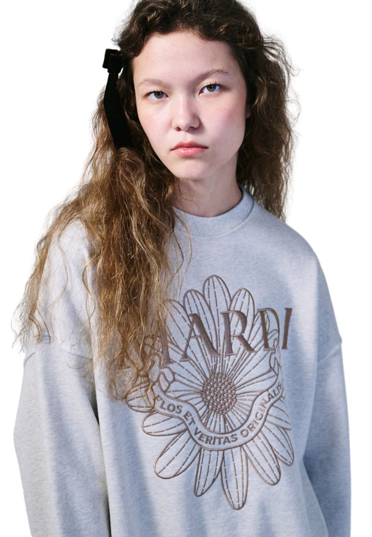 Sweatshirt Flower Mardi Alumni Needlework Oatmeal Taupe