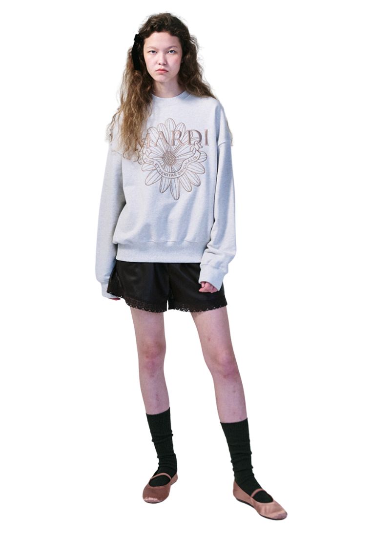 Sweatshirt Flower Mardi Alumni Needlework Oatmeal Taupe