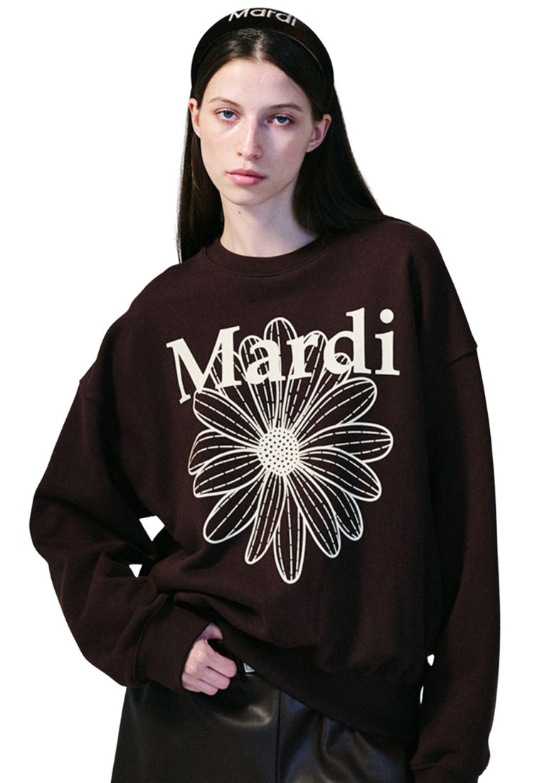 Sweatshirt Flower Mardi Brown Cream