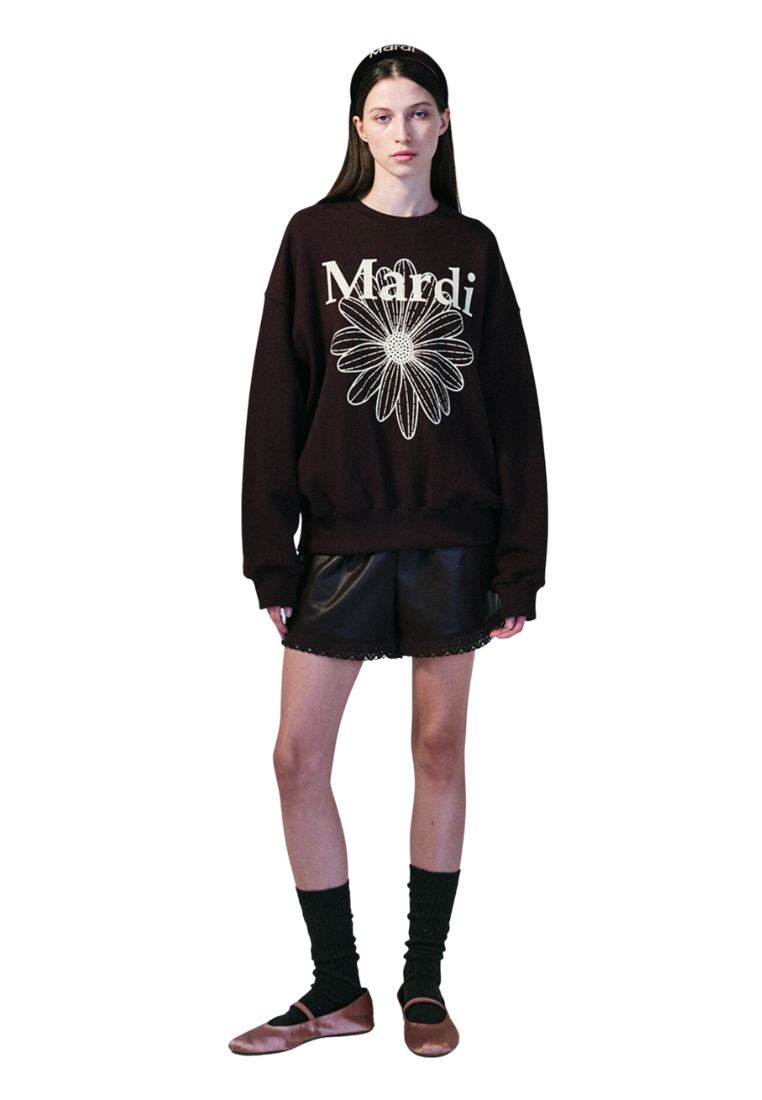 Sweatshirt Flower Mardi Brown Cream