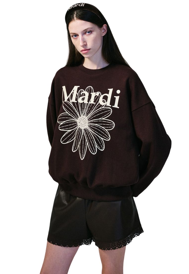 Sweatshirt Flower Mardi Brown Cream