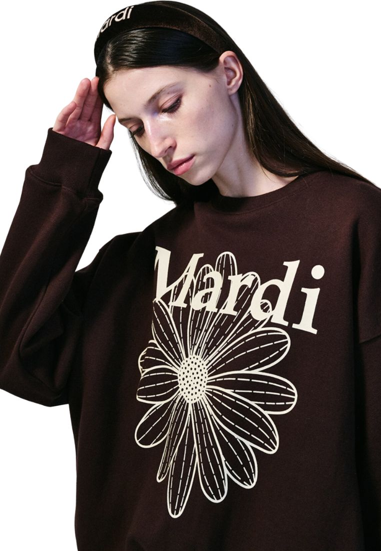 Sweatshirt Flower Mardi Brown Cream