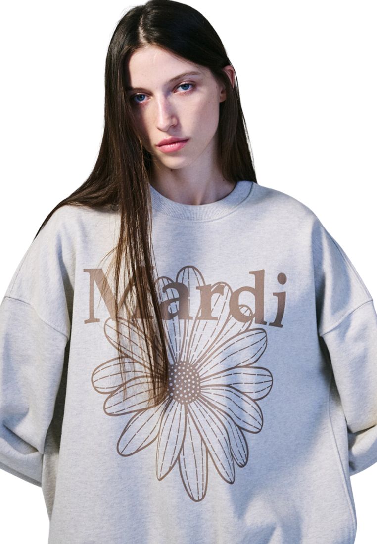 Sweatshirt Flower Mardi Oatmeal Taupe