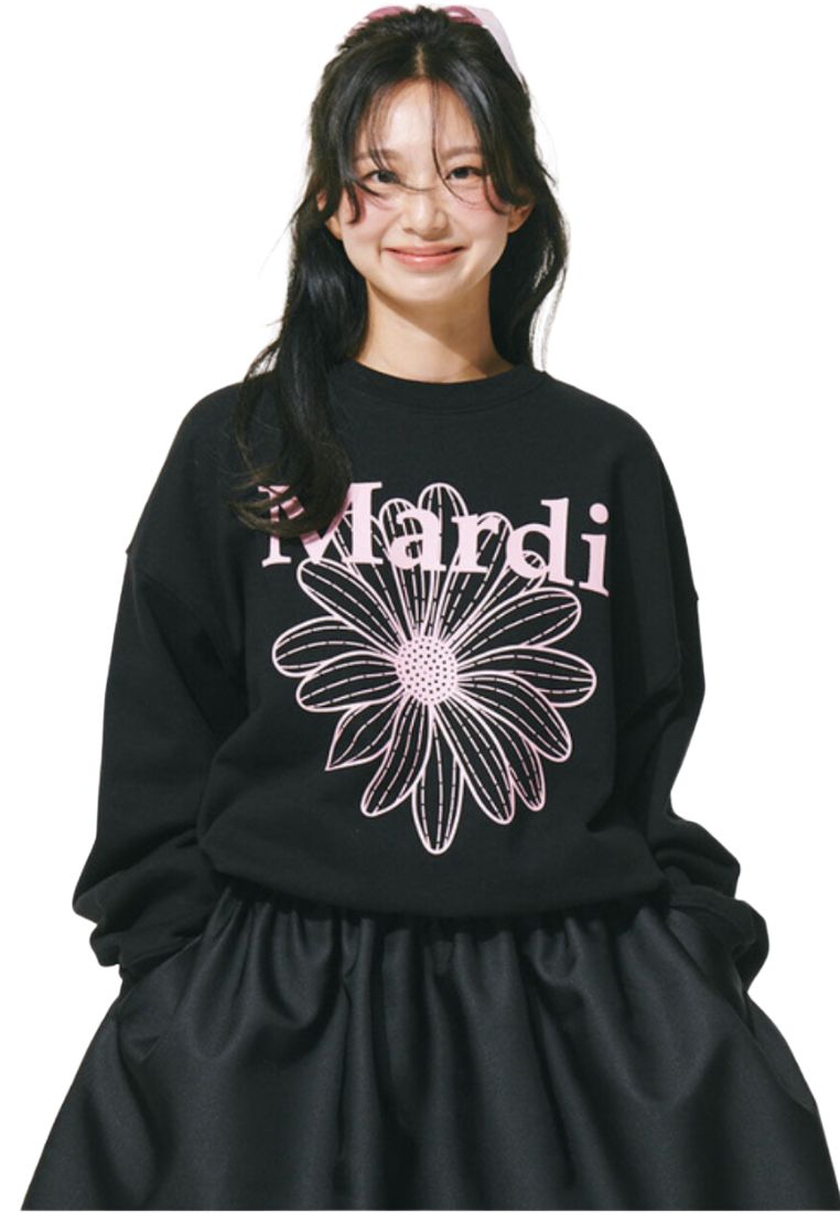 Sweatshirt FlowerMardi Black Pink