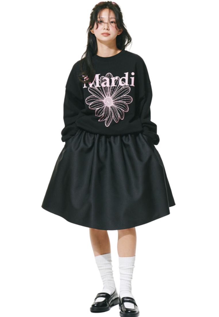 Sweatshirt FlowerMardi Black Pink
