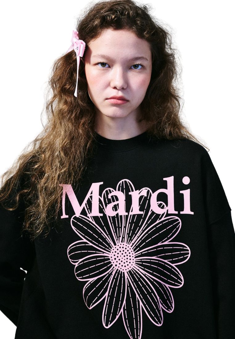 Sweatshirt FlowerMardi Black Pink
