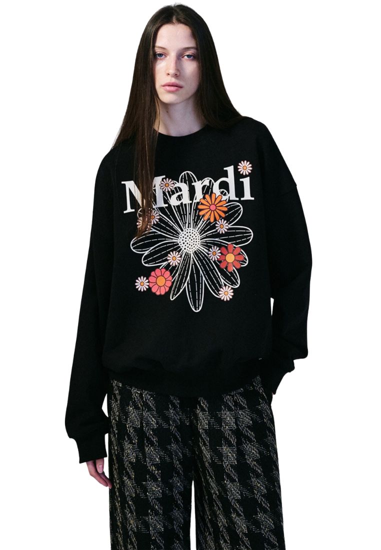 Sweatshirt FlowerMardi Blossom Black Cream