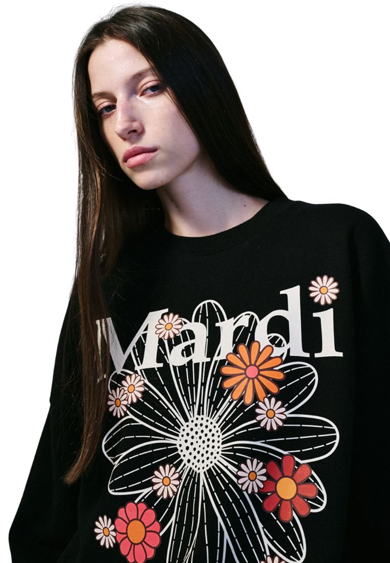 Sweatshirt FlowerMardi Blossom Black Cream