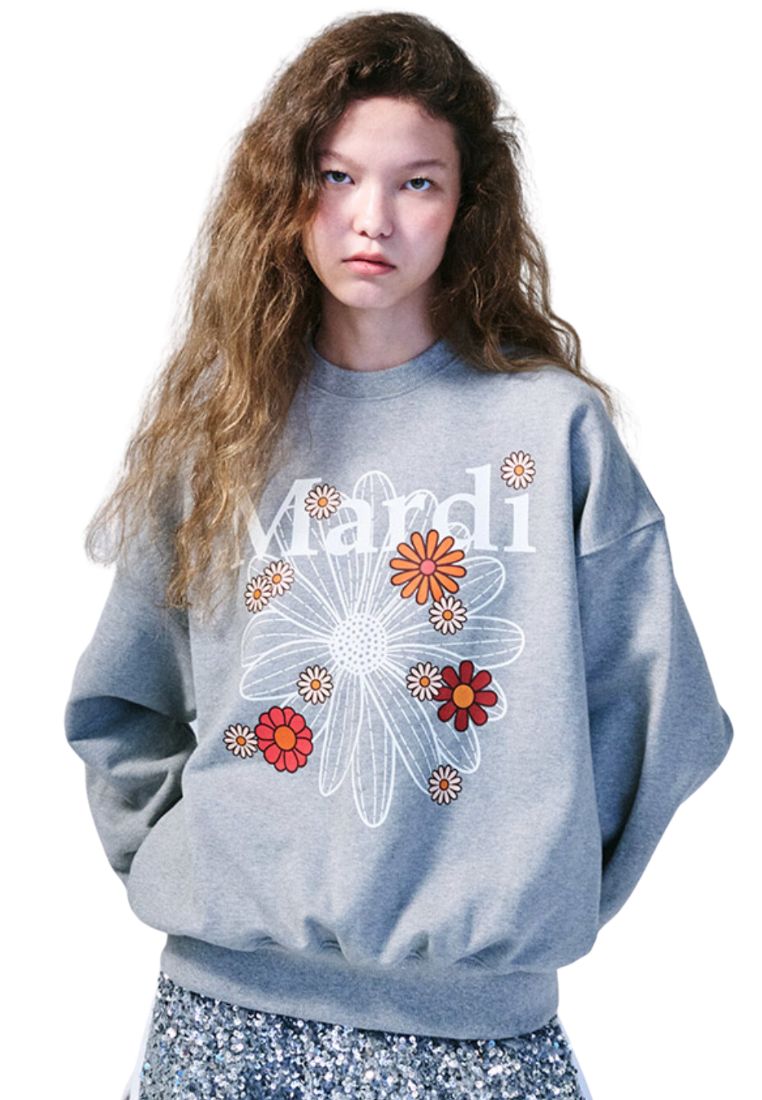 Sweatshirt FlowerMardi Blossom Grey Ivory
