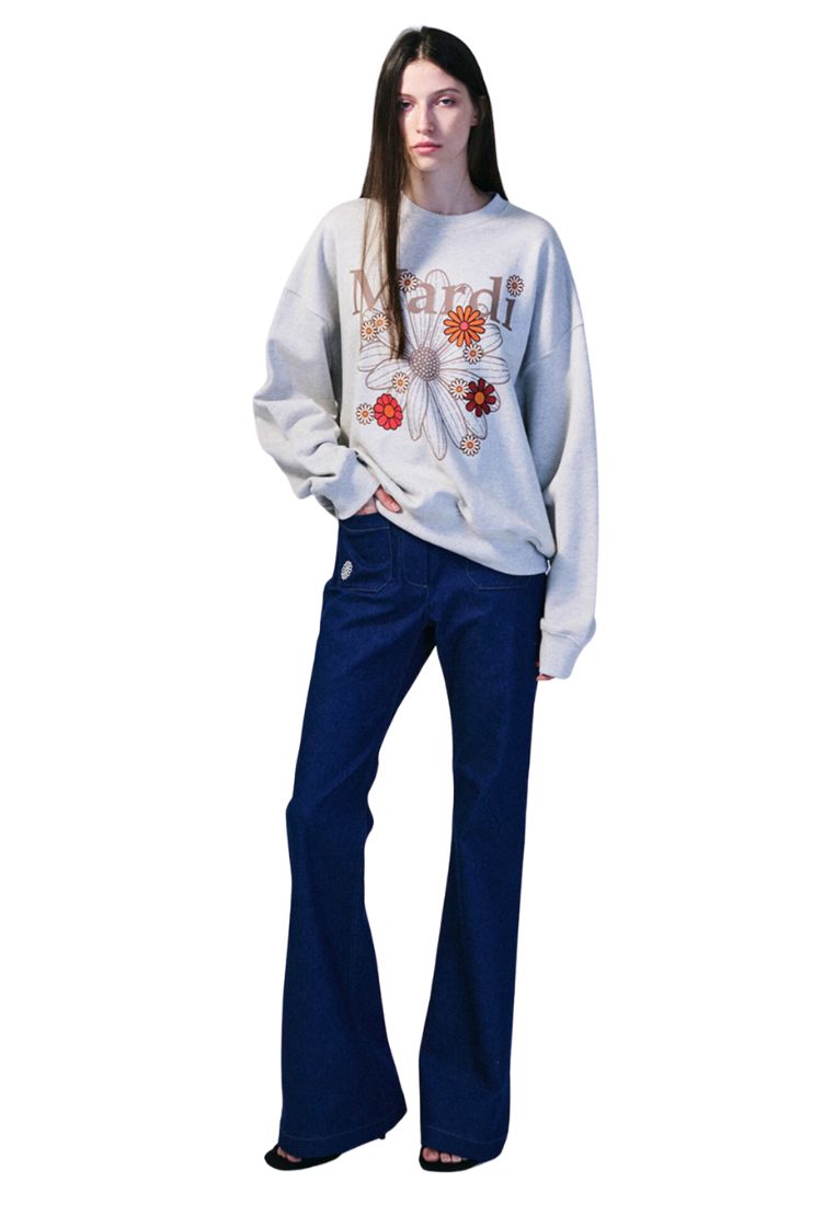 Sweatshirt FlowerMardi Blossom Oatmeal Taupe