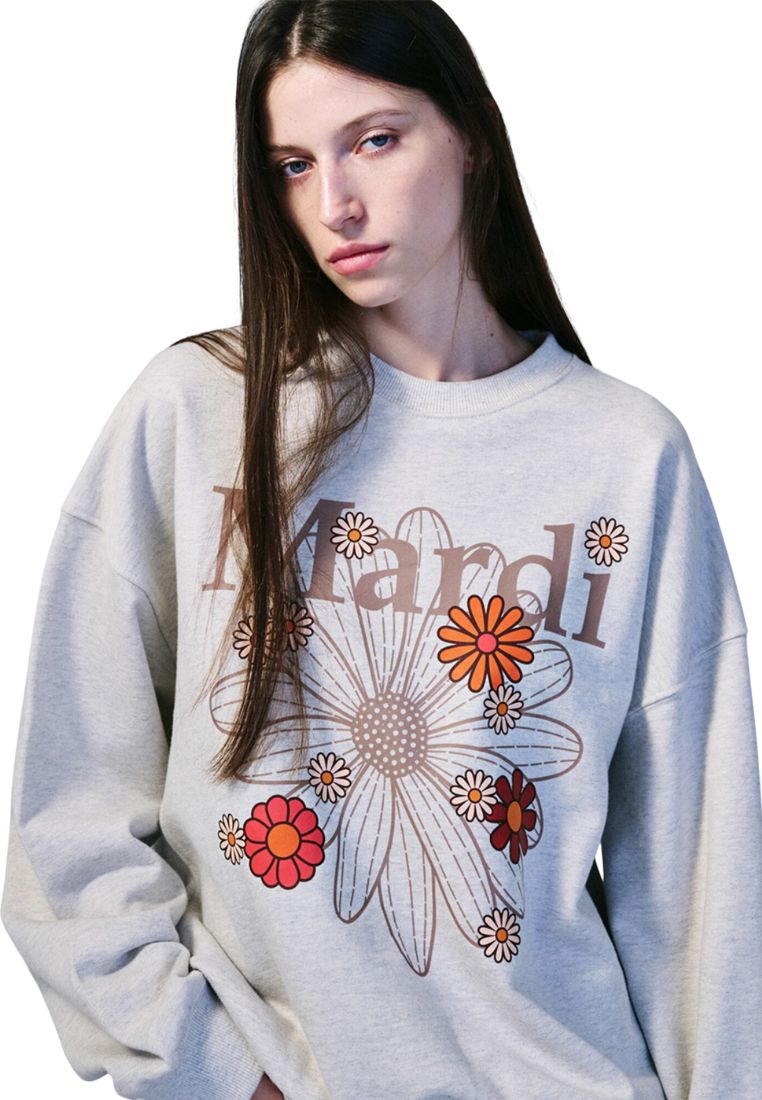 Sweatshirt FlowerMardi Blossom Oatmeal Taupe