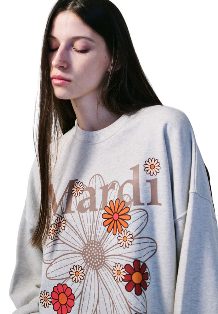 Sweatshirt FlowerMardi Blossom Oatmeal Taupe