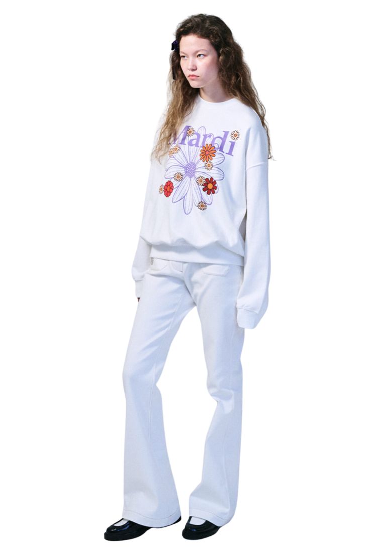 Sweatshirt FlowerMardi Blossom White Lavender