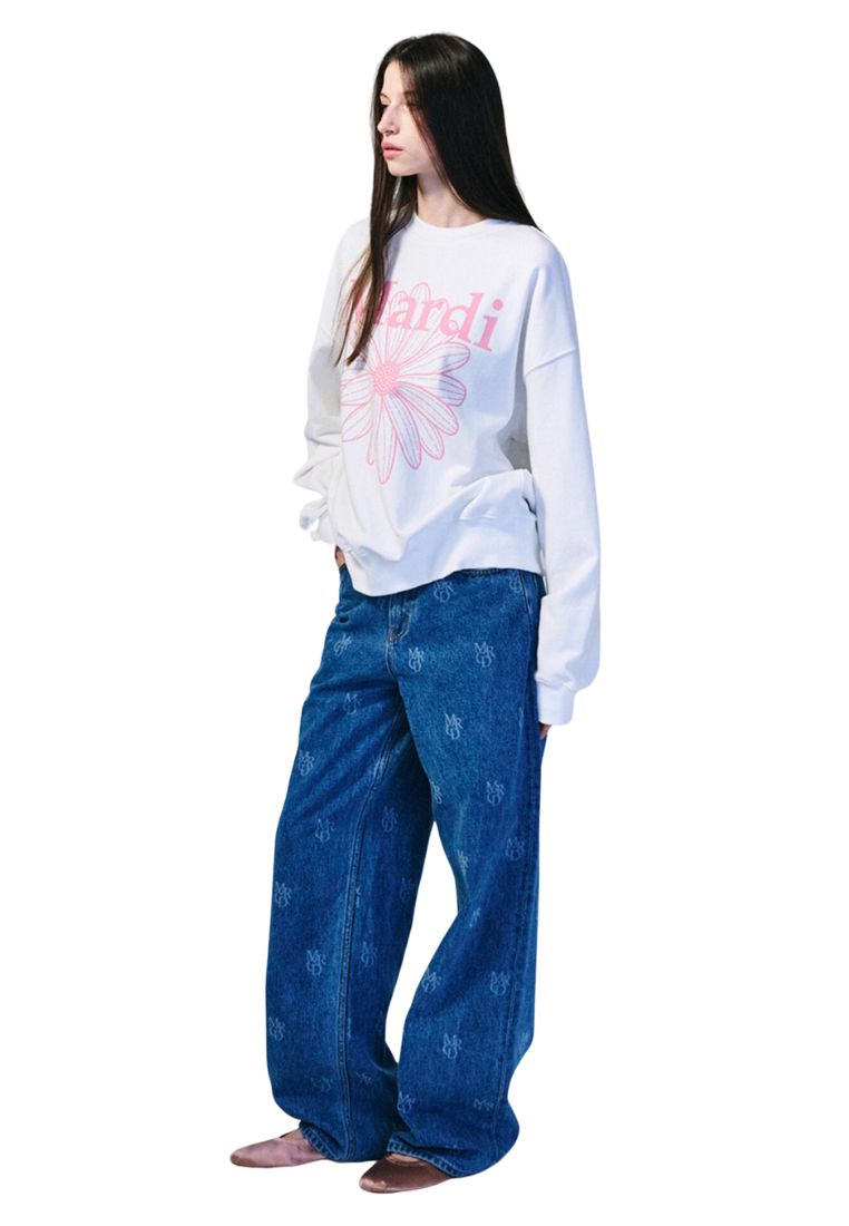 Sweatshirt FlowerMardi White Pink
