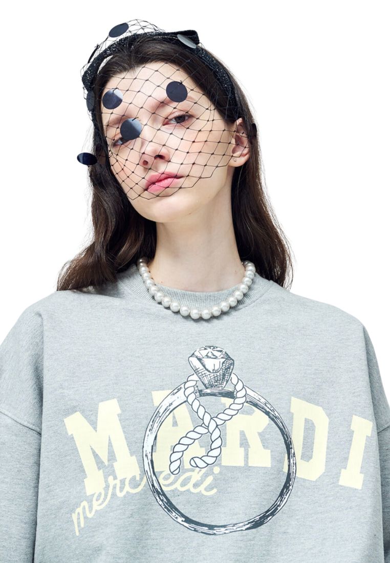 Sweatshirt Ring With Rock Grey