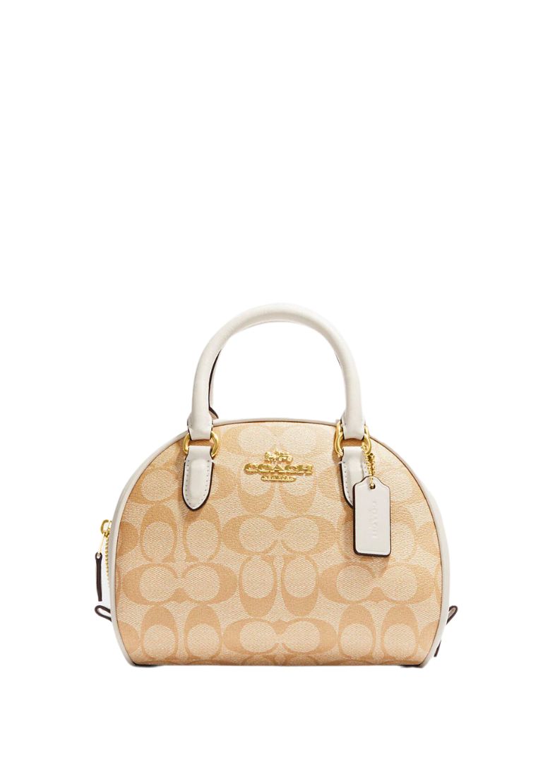 Sydney Satchel In Signature Canvas Light Khaki Chalk