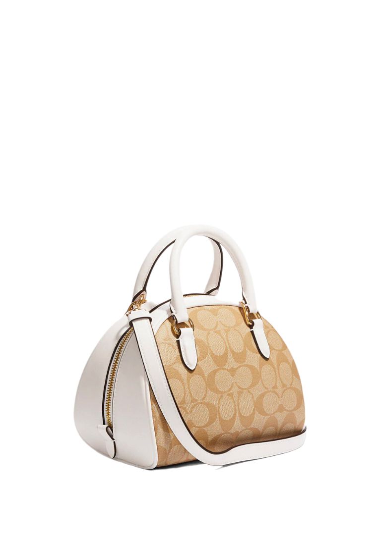 Sydney Satchel In Signature Canvas Light Khaki Chalk