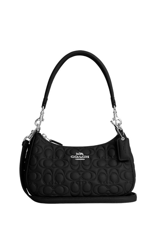 Teri Shoulder Bag In Signature Leather Black