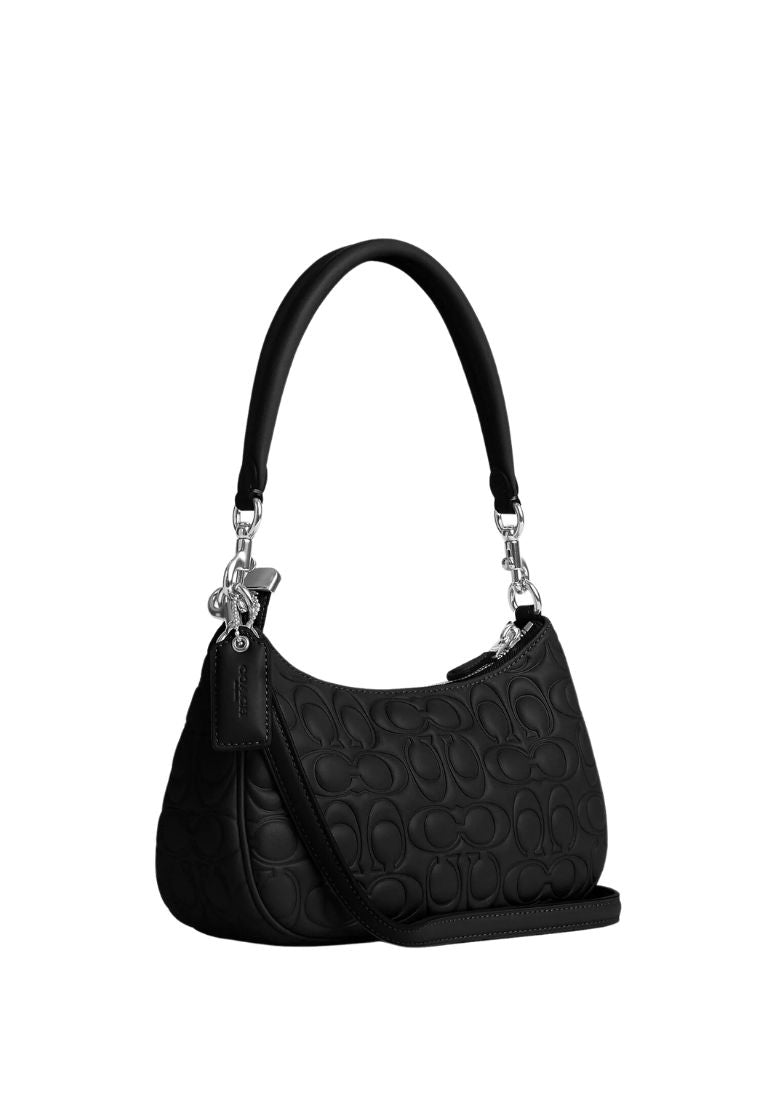 Teri Shoulder Bag In Signature Leather Black