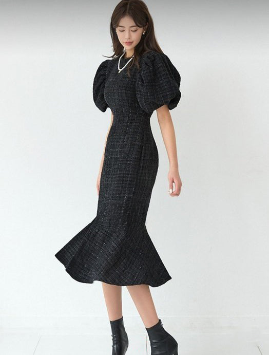 Allure Celine Puff Tweed Dress