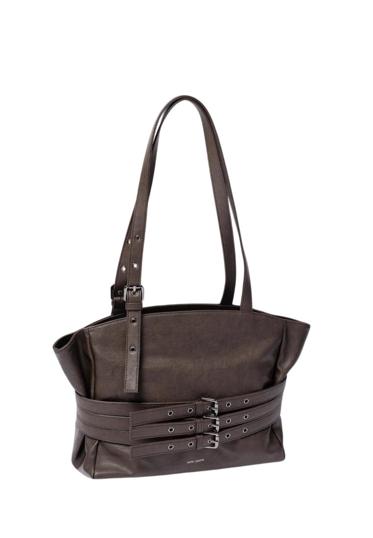 Trio Belt Corset Bag M Brushed Chocolate