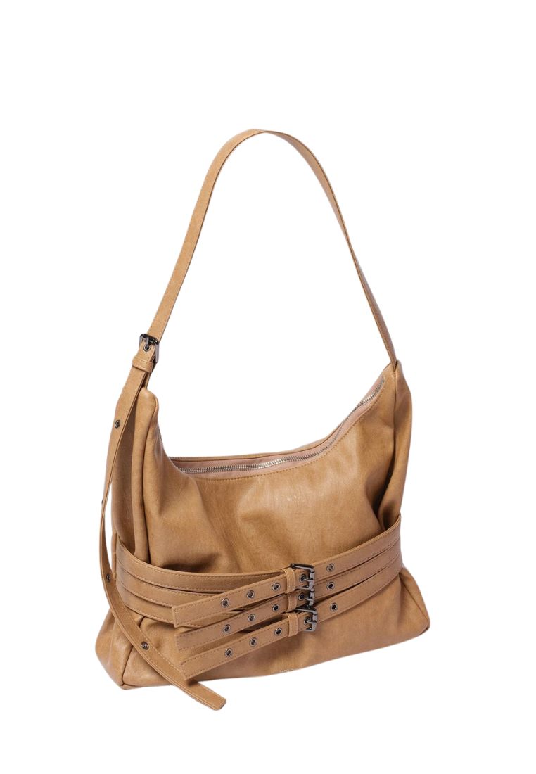 Trio Belt Mug Bag L Brushed Brown Sugar