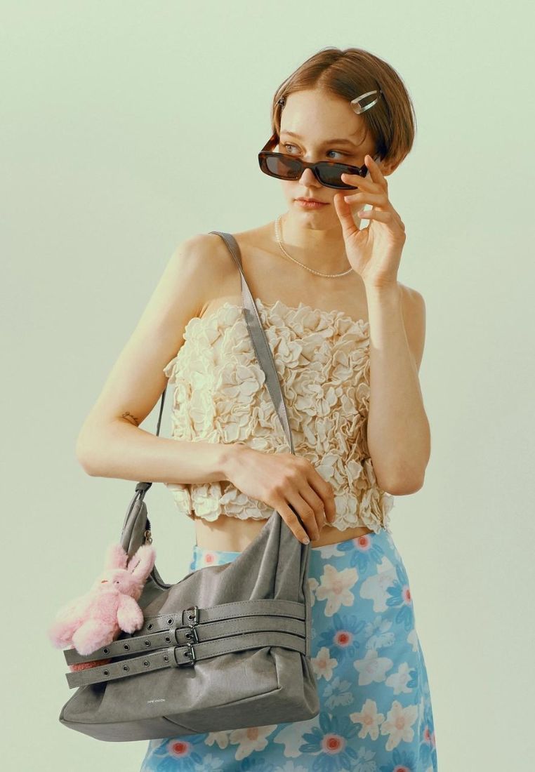 Trio Belt Mug Bag L Brushed Gray