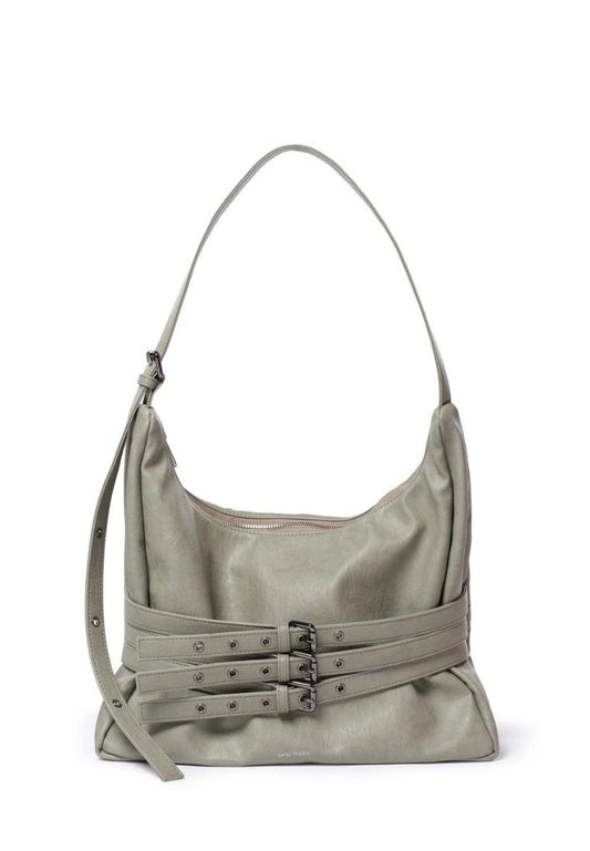 Trio Belt Mug Bag L Brushed Mint Gray