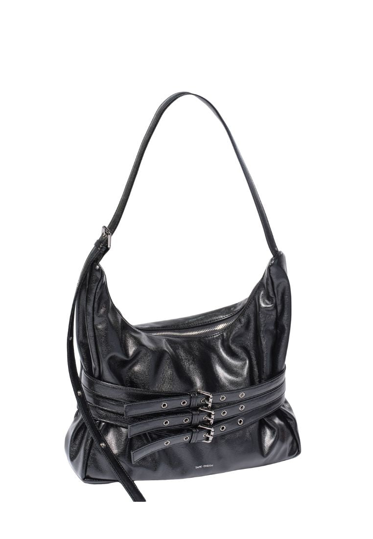 Trio Belt Mug Bag L Goat Black