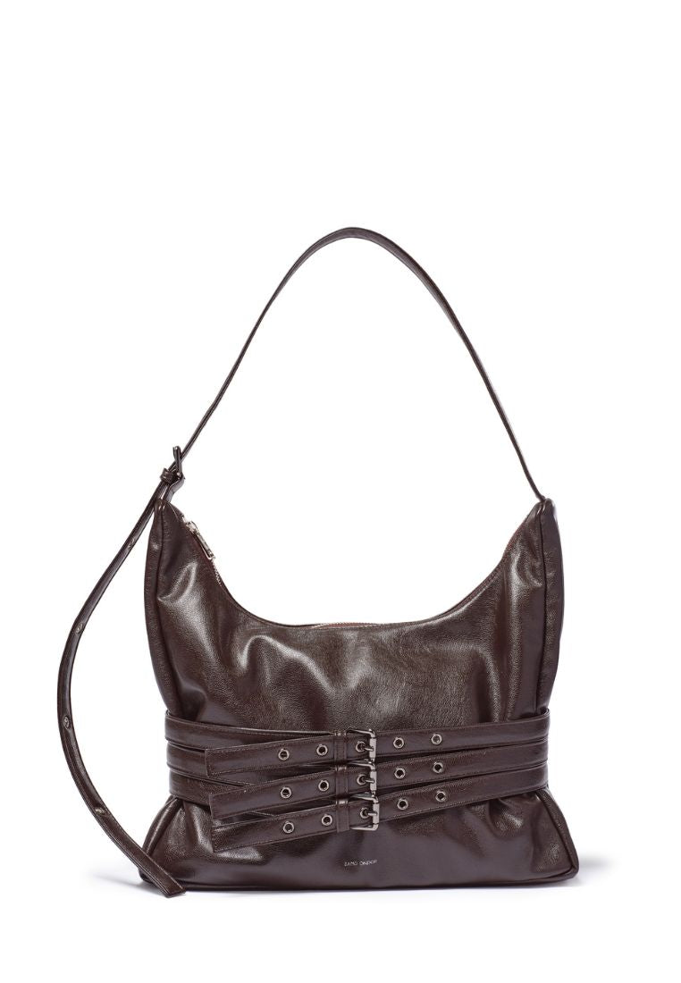 Trio Belt Mug Bag L Goat Chocolate