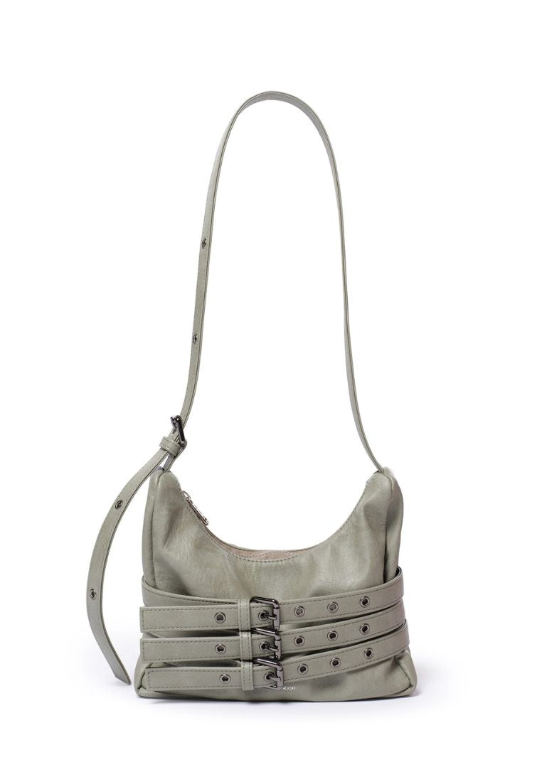 Trio Belt Mug Bag M Brushed Mint Gray