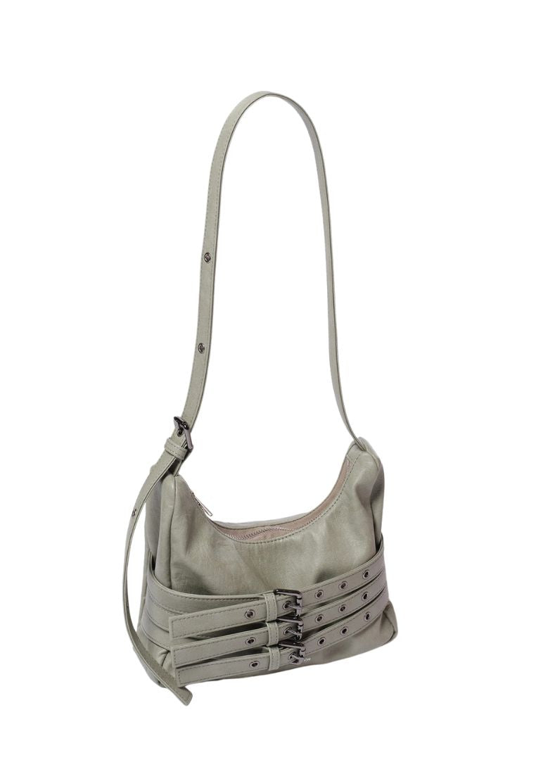 Trio Belt Mug Bag M Brushed Mint Gray