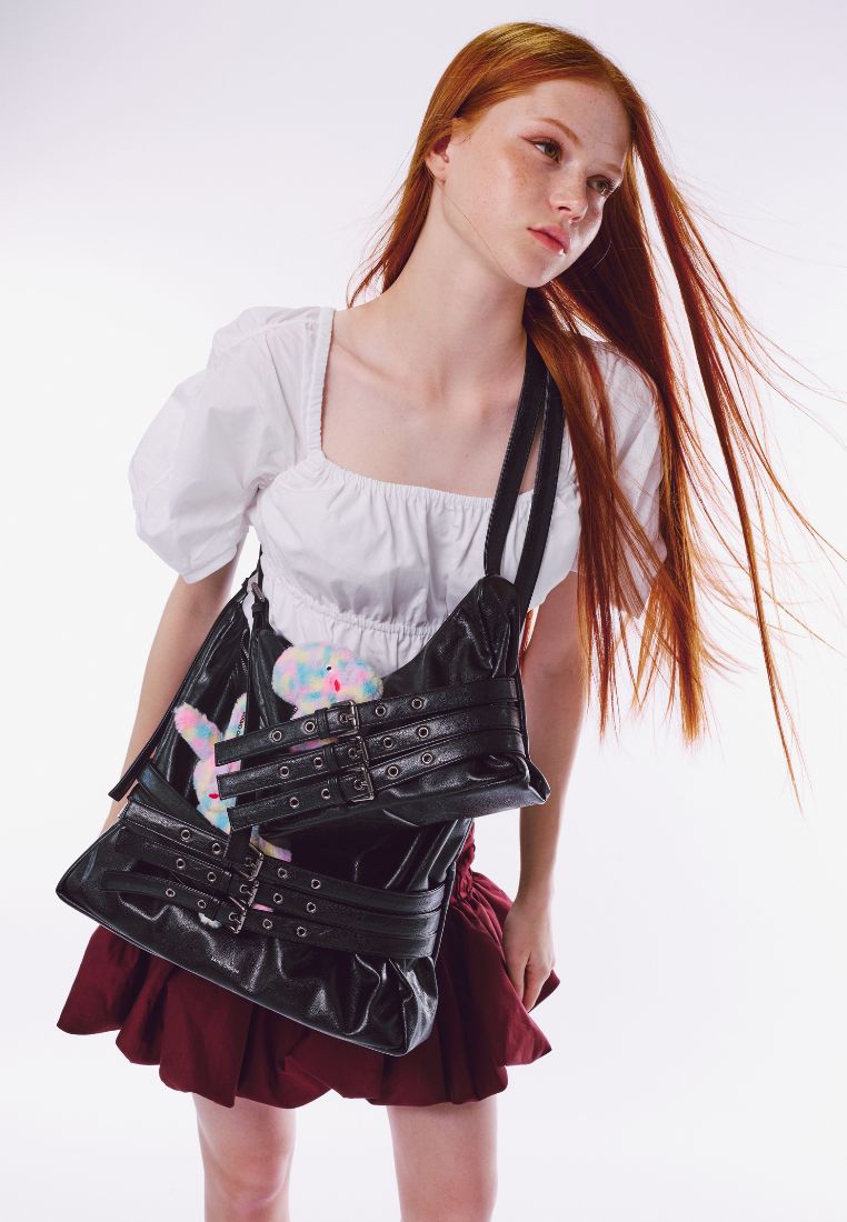 Trio Belt Mug Bag M Goat Black