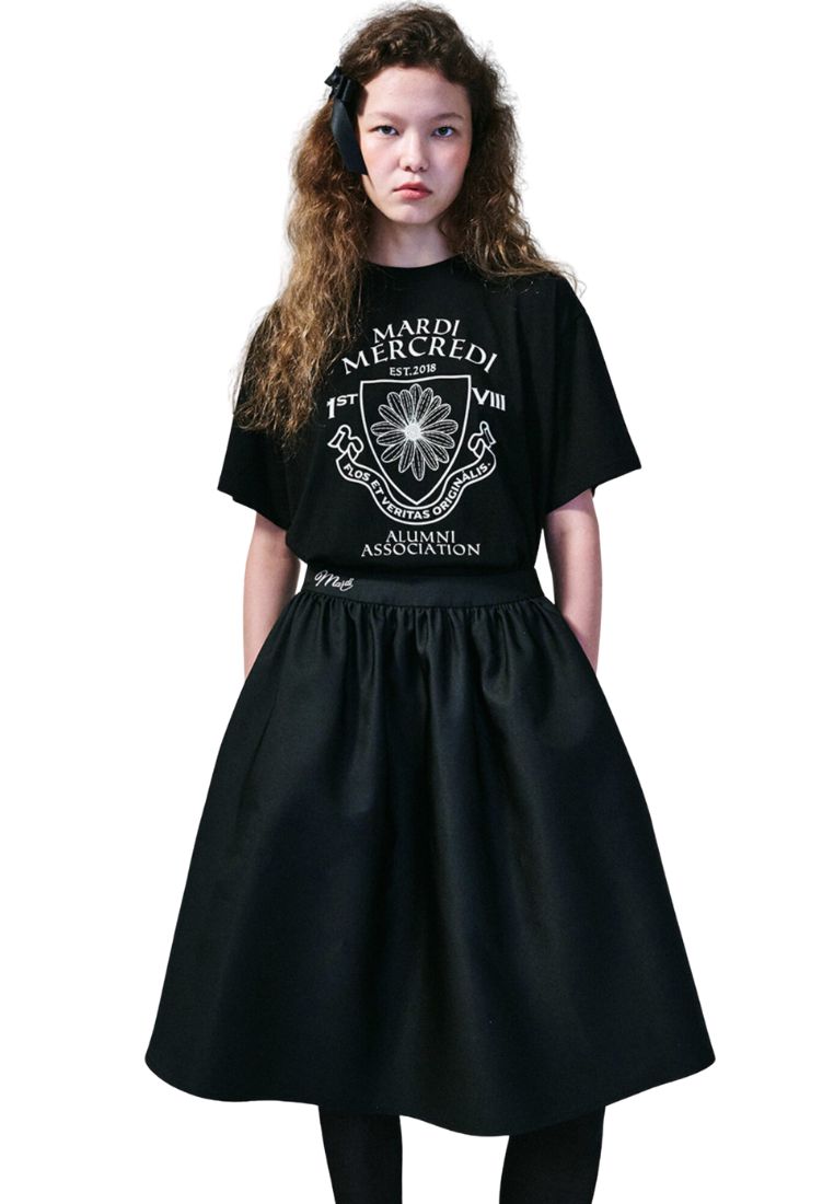 TShirt Alumni Emblem Black Ivory