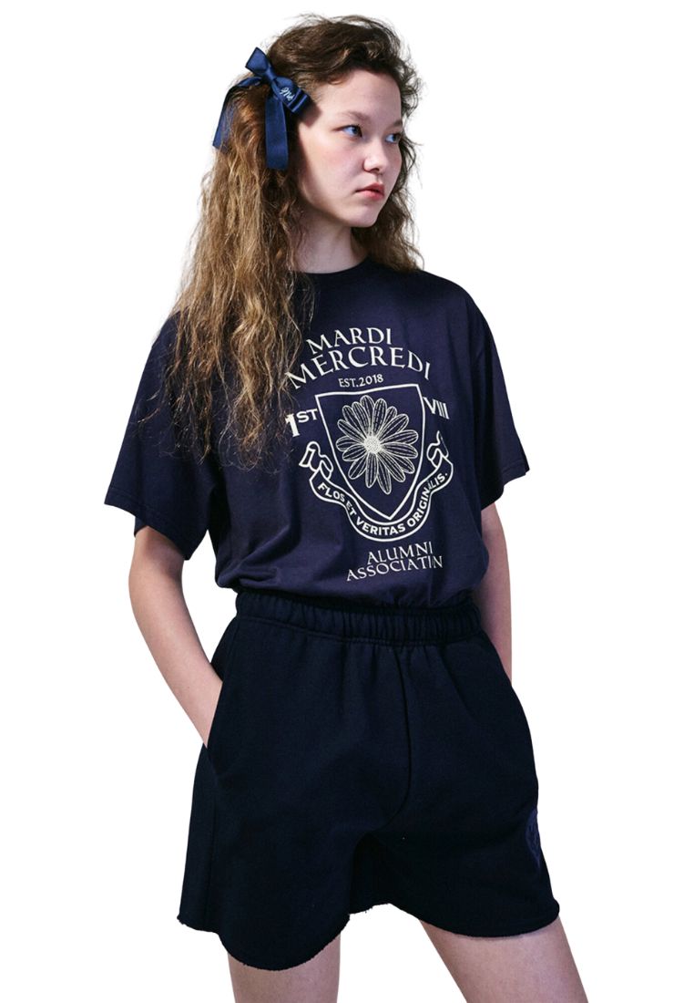 TShirt Alumni Emblem Navy Cream